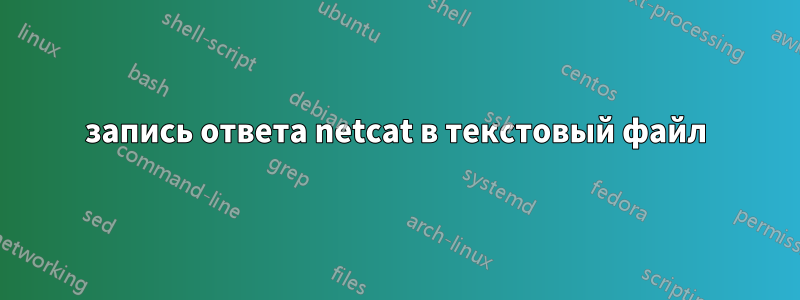 запись ответа netcat в текстовый файл