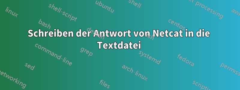 Schreiben der Antwort von Netcat in die Textdatei