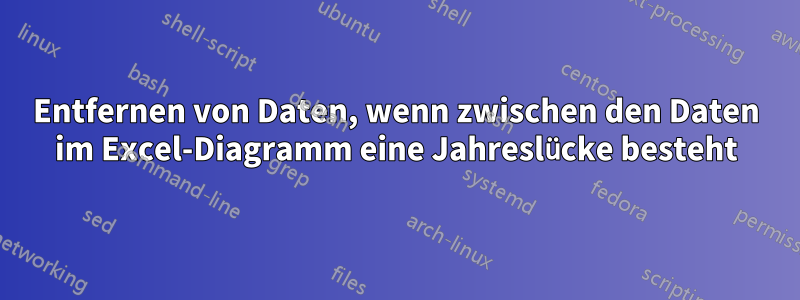 Entfernen von Daten, wenn zwischen den Daten im Excel-Diagramm eine Jahreslücke besteht