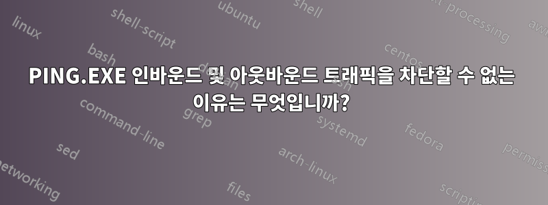 PING.EXE 인바운드 및 아웃바운드 트래픽을 차단할 수 없는 이유는 무엇입니까?