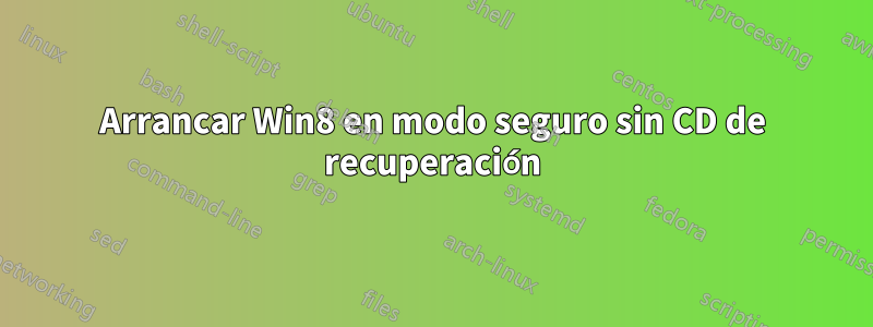 Arrancar Win8 en modo seguro sin CD de recuperación