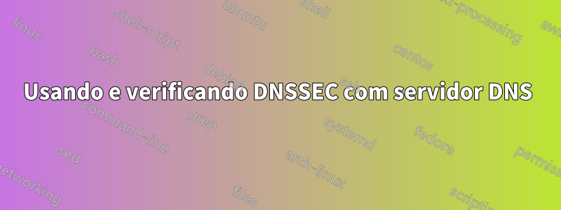 Usando e verificando DNSSEC com servidor DNS