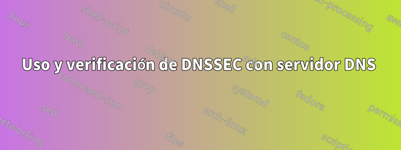 Uso y verificación de DNSSEC con servidor DNS