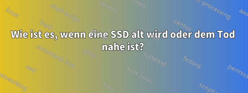 Wie ist es, wenn eine SSD alt wird oder dem Tod nahe ist?