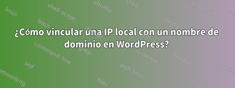 ¿Cómo vincular una IP local con un nombre de dominio en WordPress?