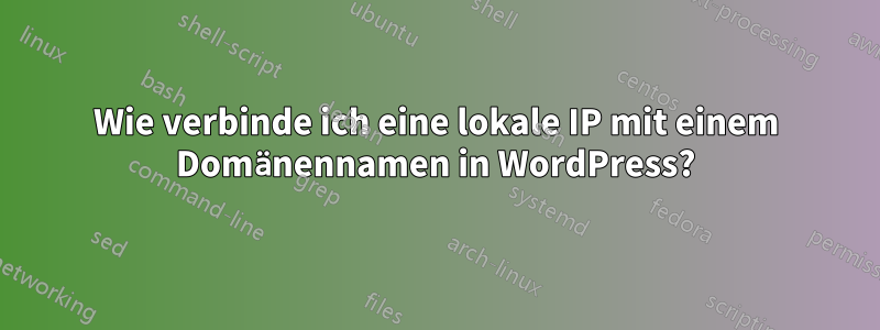 Wie verbinde ich eine lokale IP mit einem Domänennamen in WordPress?