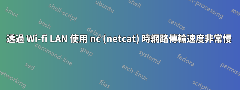 透過 Wi-fi LAN 使用 nc (netcat) 時網路傳輸速度非常慢