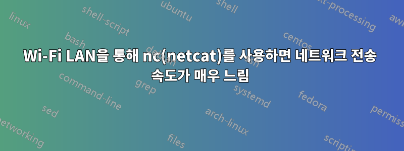 Wi-Fi LAN을 통해 nc(netcat)를 사용하면 네트워크 전송 속도가 매우 느림