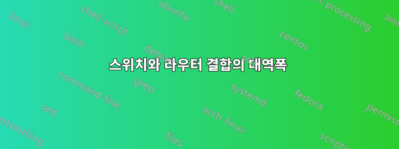 스위치와 라우터 결합의 대역폭