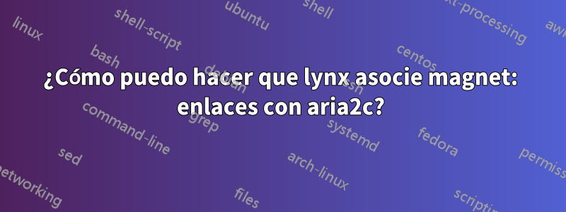 ¿Cómo puedo hacer que lynx asocie magnet: enlaces con aria2c?