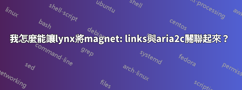 我怎麼能讓lynx將magnet: links與aria2c關聯起來？