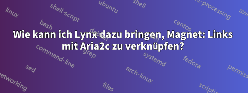 Wie kann ich Lynx dazu bringen, Magnet: Links mit Aria2c zu verknüpfen?