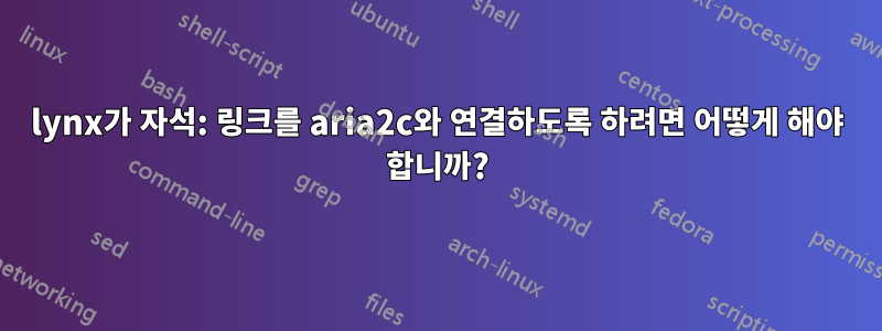 lynx가 자석: 링크를 aria2c와 연결하도록 하려면 어떻게 해야 합니까?