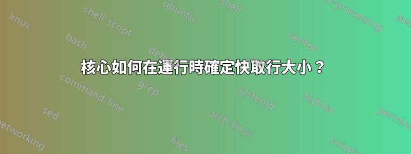 核心如何在運行時確定快取行大小？