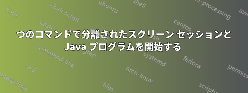 1 つのコマンドで分離されたスクリーン セッションと Java プログラムを開始する