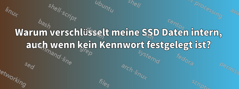 Warum verschlüsselt meine SSD Daten intern, auch wenn kein Kennwort festgelegt ist?