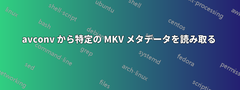 avconv から特定の MKV メタデータを読み取る