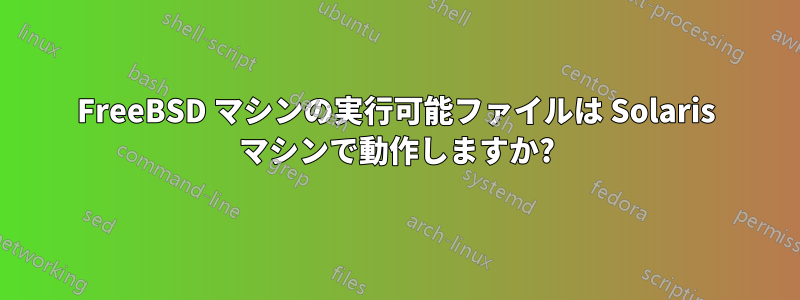 FreeBSD マシンの実行可能ファイルは Solaris マシンで動作しますか?