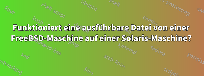 Funktioniert eine ausführbare Datei von einer FreeBSD-Maschine auf einer Solaris-Maschine?