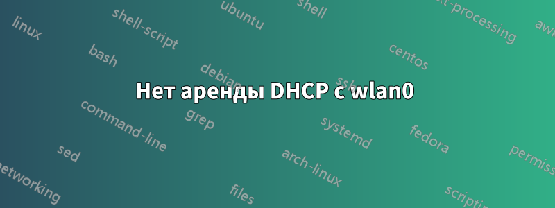 Нет аренды DHCP с wlan0