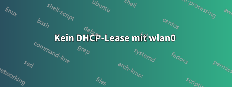 Kein DHCP-Lease mit wlan0