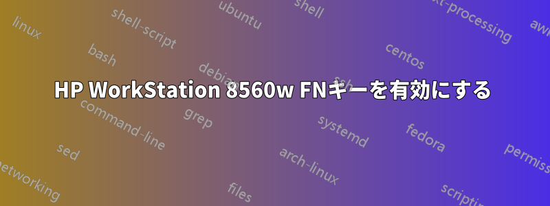 HP WorkStation 8560w FNキーを有効にする