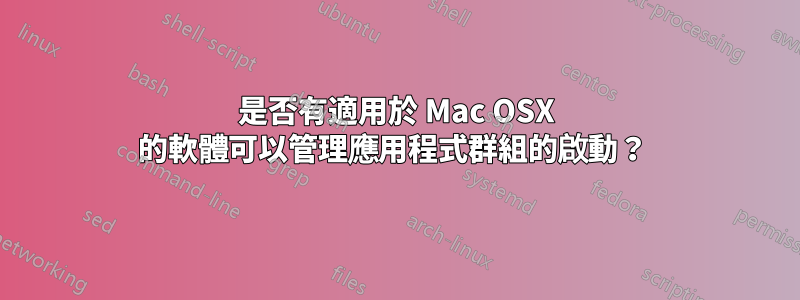 是否有適用於 Mac OSX 的軟體可以管理應用程式群組的啟動？ 