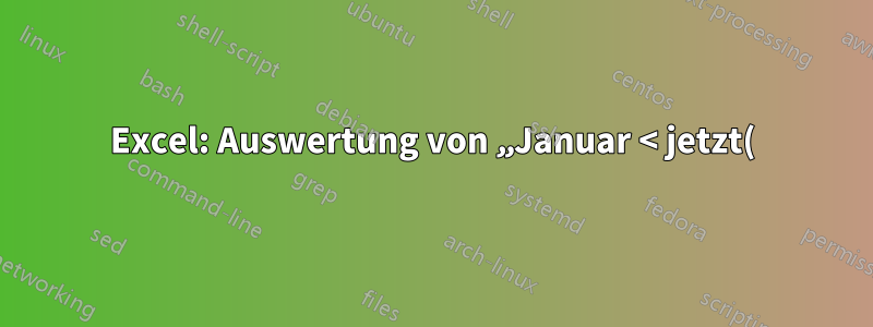 Excel: Auswertung von „Januar < jetzt()“ schlägt fehl