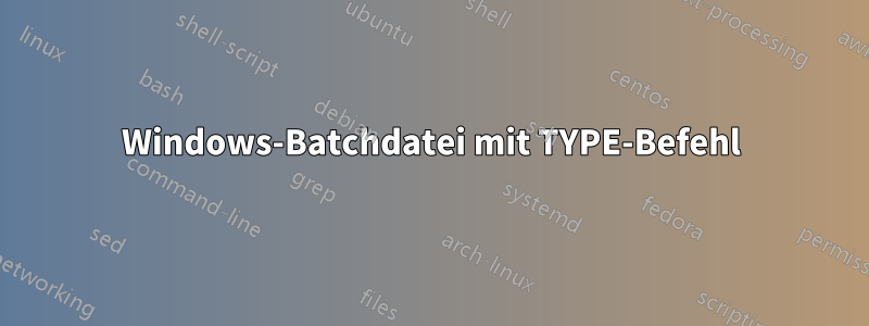 Windows-Batchdatei mit TYPE-Befehl