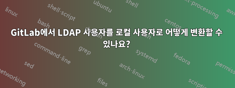 GitLab에서 LDAP 사용자를 로컬 사용자로 어떻게 변환할 수 있나요?