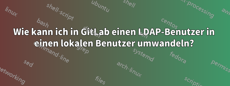 Wie kann ich in GitLab einen LDAP-Benutzer in einen lokalen Benutzer umwandeln?