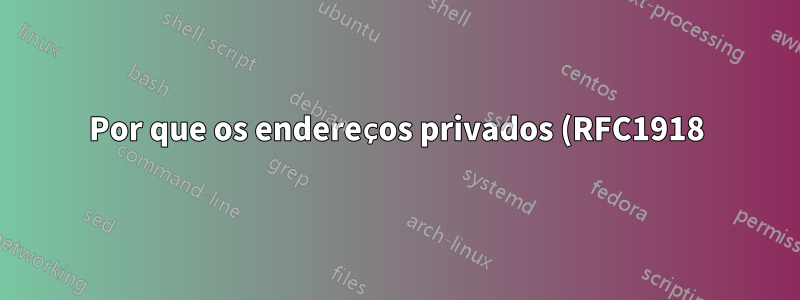 Por que os endereços privados (RFC1918) não são resolvidos pelo meu provedor?