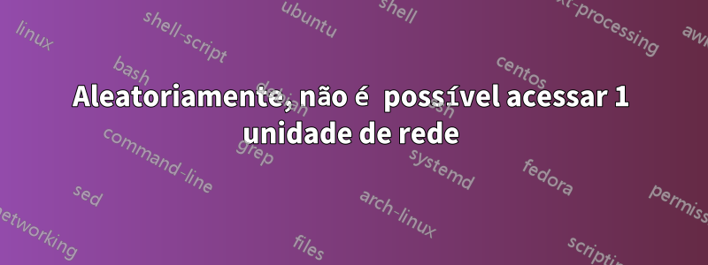 Aleatoriamente, não é possível acessar 1 unidade de rede