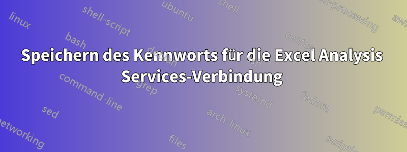 Speichern des Kennworts für die Excel Analysis Services-Verbindung