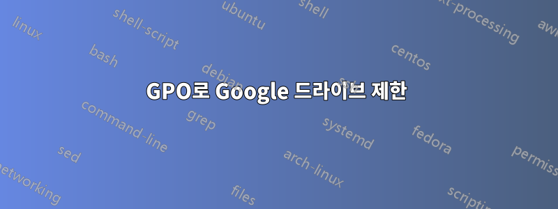 GPO로 Google 드라이브 제한