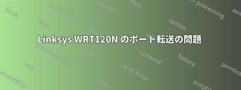 Linksys WRT120N のポート転送の問題