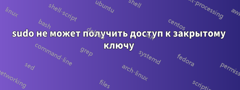 sudo не может получить доступ к закрытому ключу