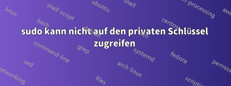 sudo kann nicht auf den privaten Schlüssel zugreifen