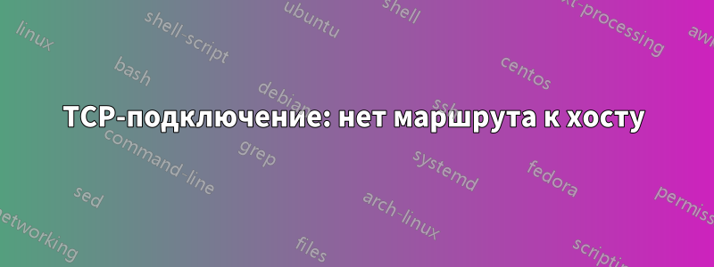 TCP-подключение: нет маршрута к хосту