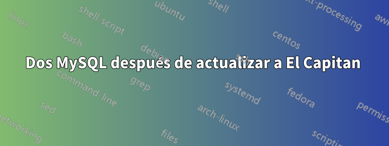 Dos MySQL después de actualizar a El Capitan