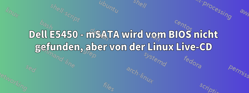 Dell E5450 - mSATA wird vom BIOS nicht gefunden, aber von der Linux Live-CD