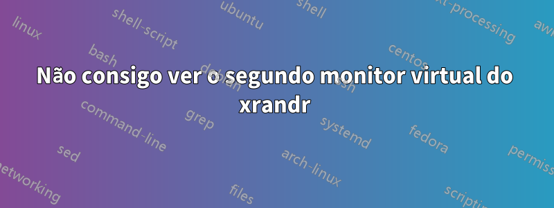 Não consigo ver o segundo monitor virtual do xrandr