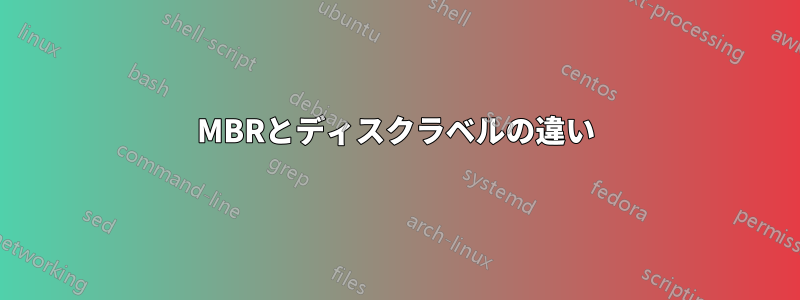 MBRとディスクラベルの違い