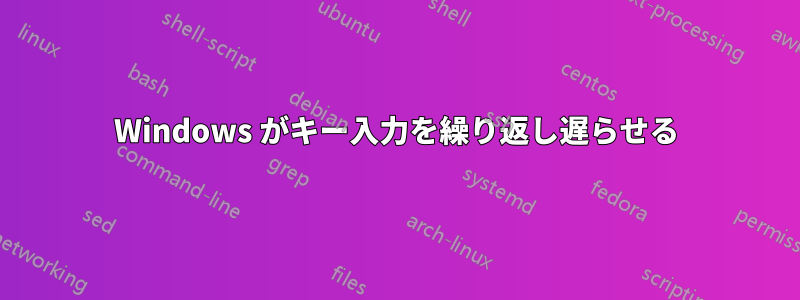 Windows がキー入力を繰り返し遅らせる