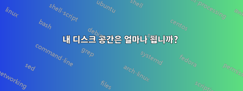 내 디스크 공간은 얼마나 됩니까?