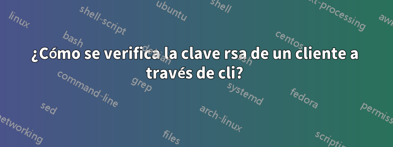 ¿Cómo se verifica la clave rsa de un cliente a través de cli?