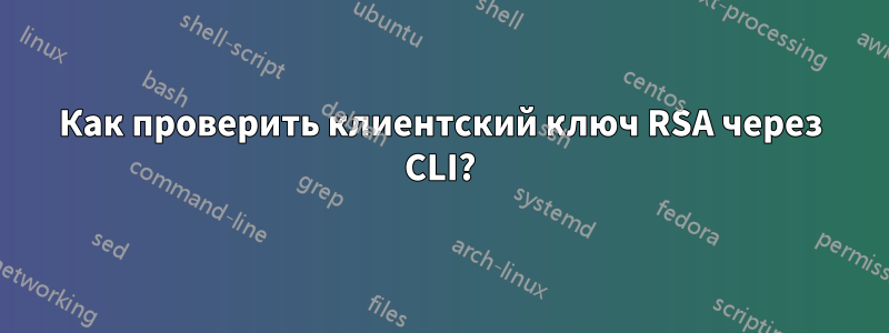 Как проверить клиентский ключ RSA через CLI?