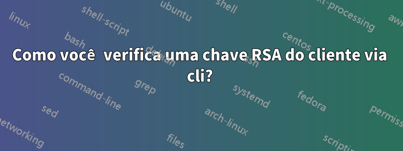Como você verifica uma chave RSA do cliente via cli?