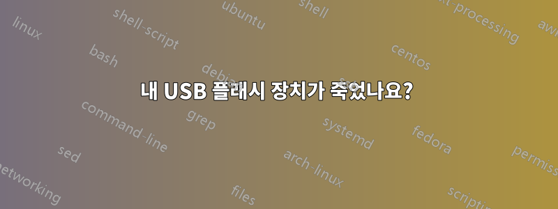내 USB 플래시 장치가 죽었나요?