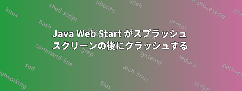Java Web Start がスプラッシュ スクリーンの後にクラッシュする